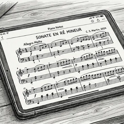 lecture partitions tablette pianopresto